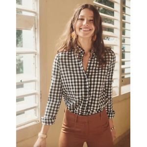 Sézane Louise Shirt Black & White Gingham Check